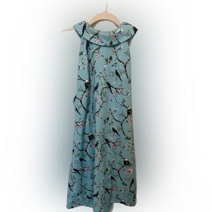 Blue panda and parrot dress XS